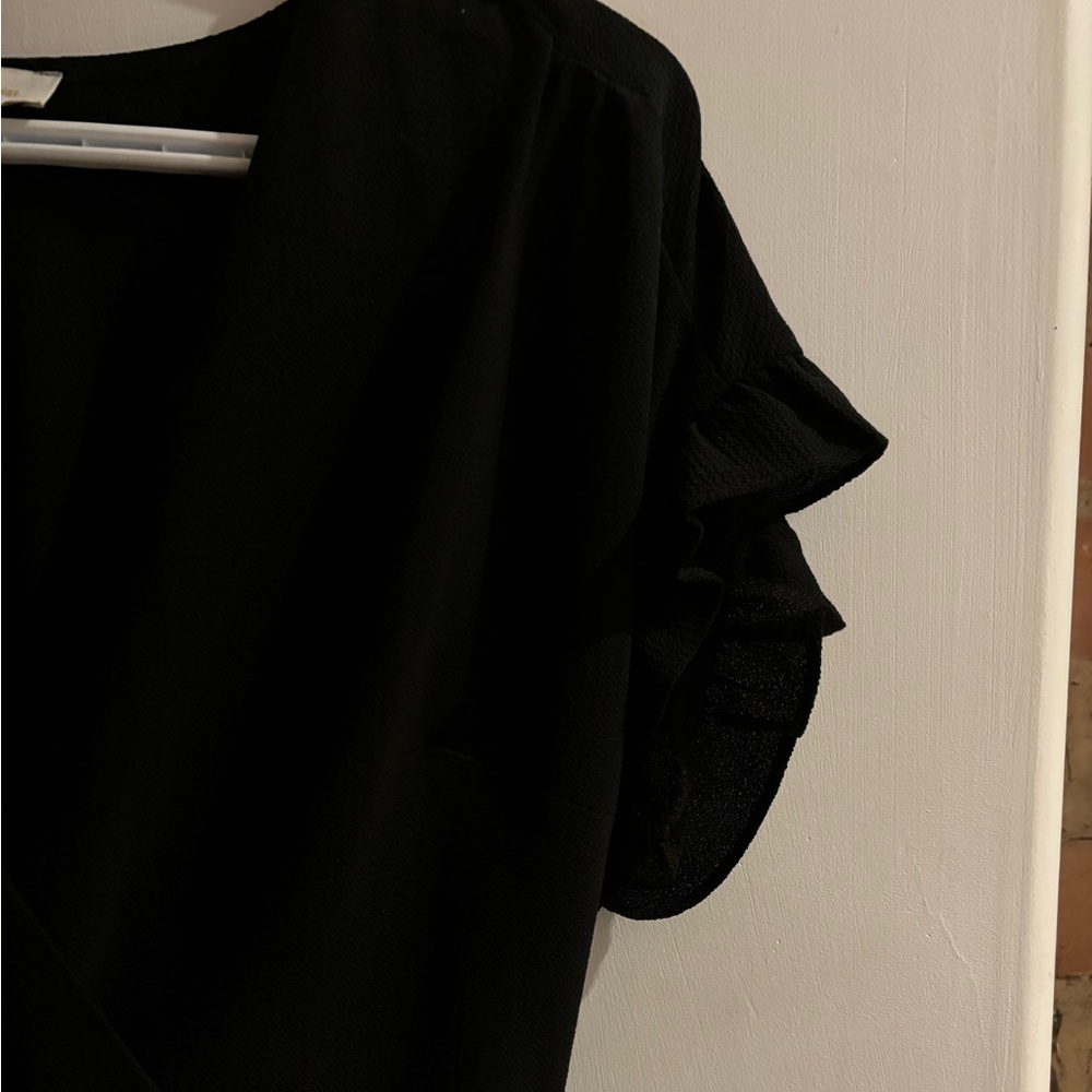 Black Short Ruffle Dress - Picture 5 of 7